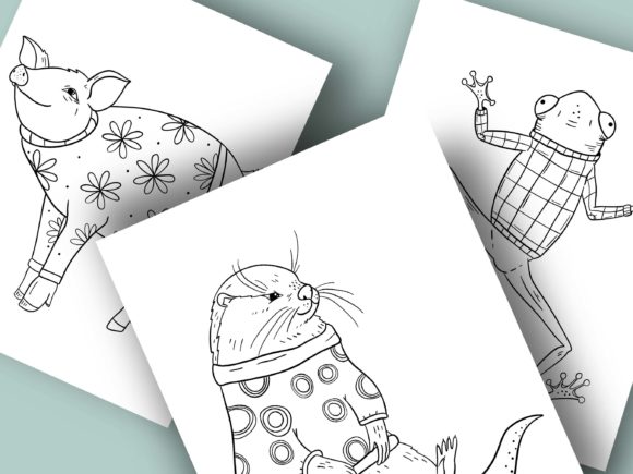 Animal Coloring Pages: Hand-Drawn Charm for Creative Projects