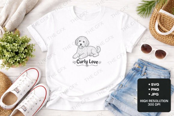 Bichon Frise Curly Love Dog Design: A Creative Asset