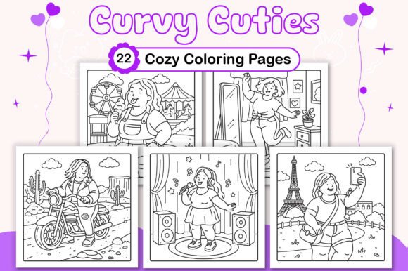 Curvy Cuties Cozy Coloring Pages: Your New Favorite Design Asset