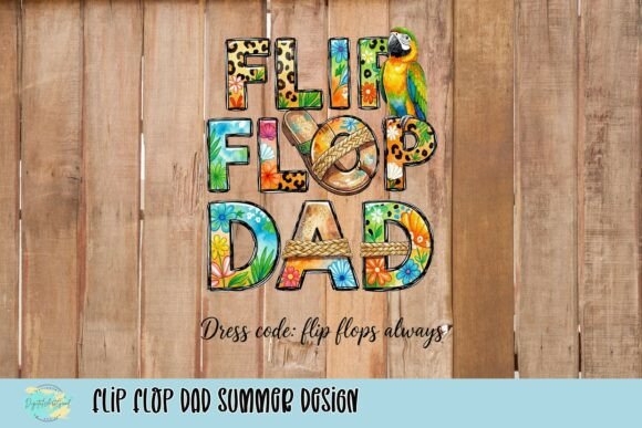 Flip Flop Dad Summer Design: A Font That Captures Coastal Spirit