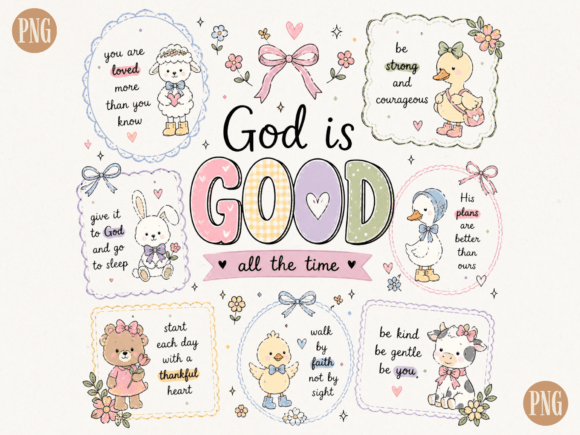 God is Good PNG: Adorable Faith-Based Clipart