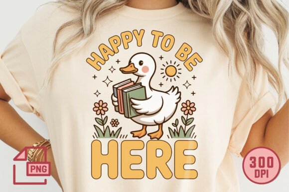 Happy to Be Here Duck Art: A Wholesome Design Asset