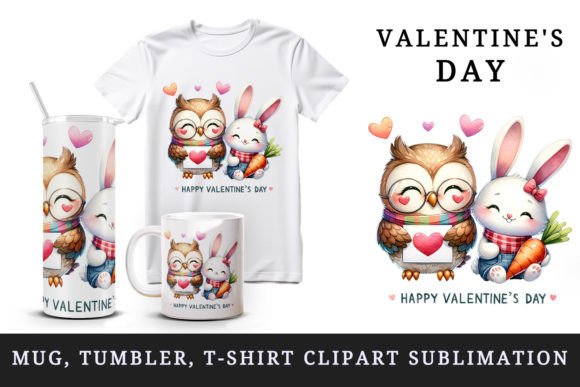 Happy Valentine's Day Mug Wrap Clipart: Adorable Designs for Your Projects