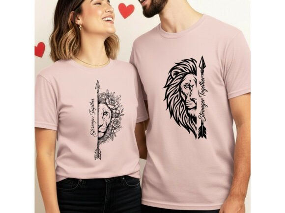Lion Lioness Strong Couple Valentine PNG: A Symbol of Unbreakable Love