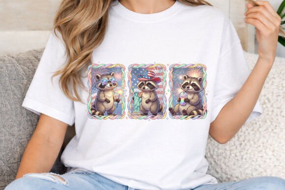 Patriotic Raccoon PNG: Cute 4th of July Graphics
