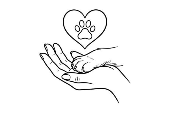 Pet Love Hand Paw Line Art: A Designer's Guide