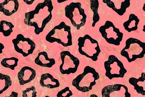 Pink and Black Leopard Seamless: Bold Pattern for Modern Design
