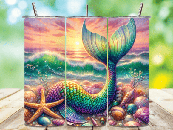 Sunset Beach Mermaid Tail Tumbler Wrap: A Designer's Deep Dive