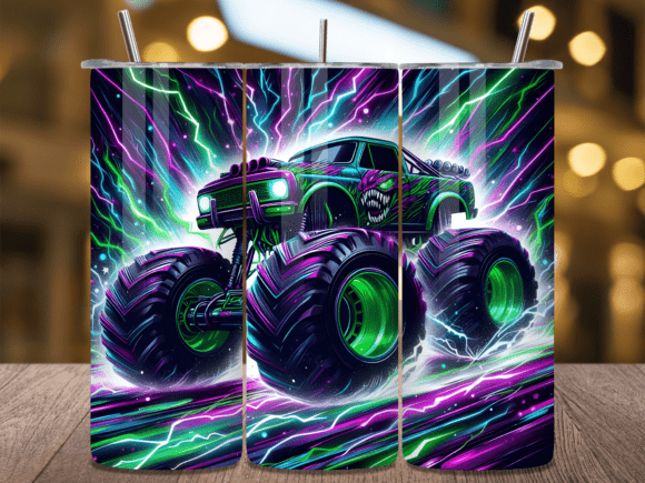 Thunder on a Tumbler: The Lightning Bolt Monster Truck Wrap