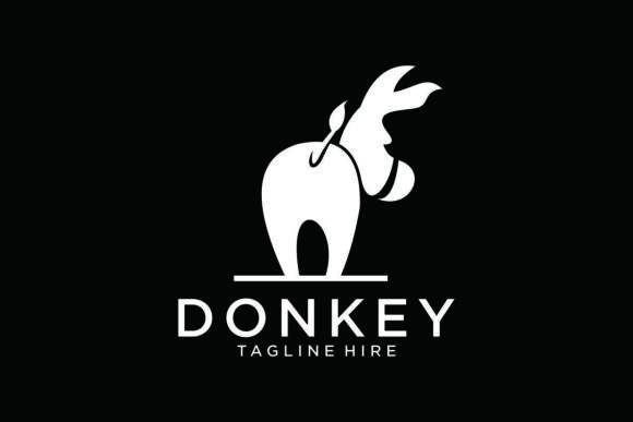 Unleashing Character: The Crazy Donkey Silhouette Logo Vector