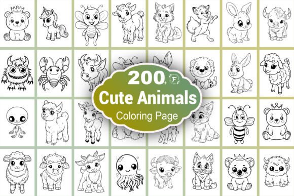 Unleashing Creativity with the Cute Animals Coloring Page Bundle