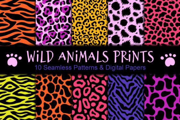 Wild Animals Prints, Skins, Patterns Set: A Bold Design Asset